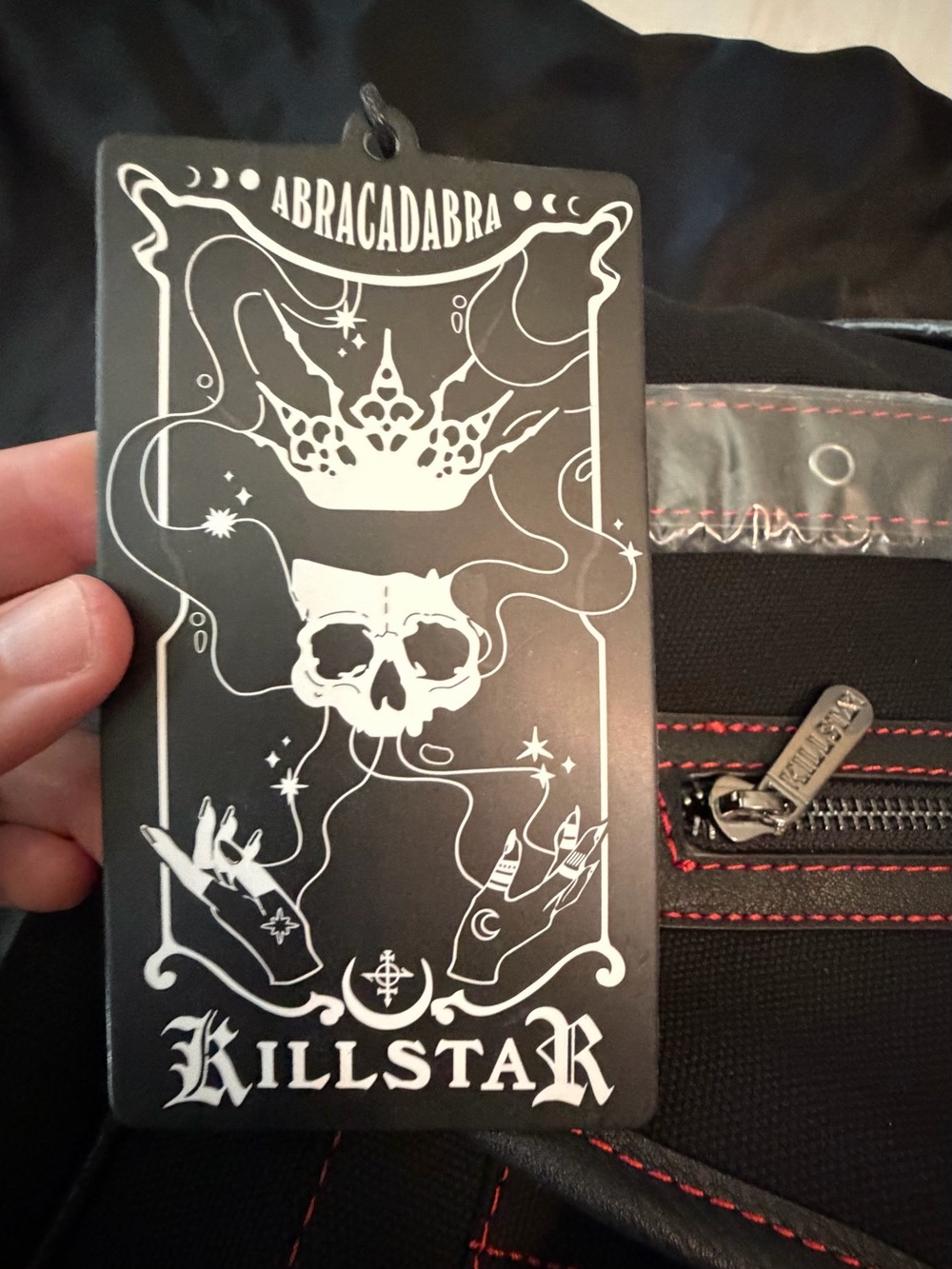 Killstar Black Messenger Bag with Red Stitching - Picture 2 of 2